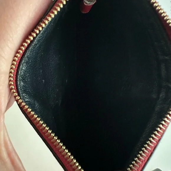 Gucci Blue Floral GG Supreme Card & Key Pouch with Pink Trim - Picture 7 of 7